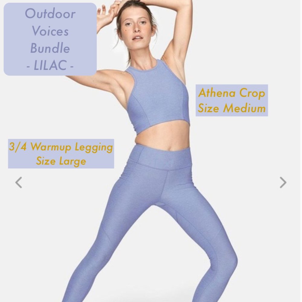 Outdoor Voices SET Warmup Athena LILAC Size M L